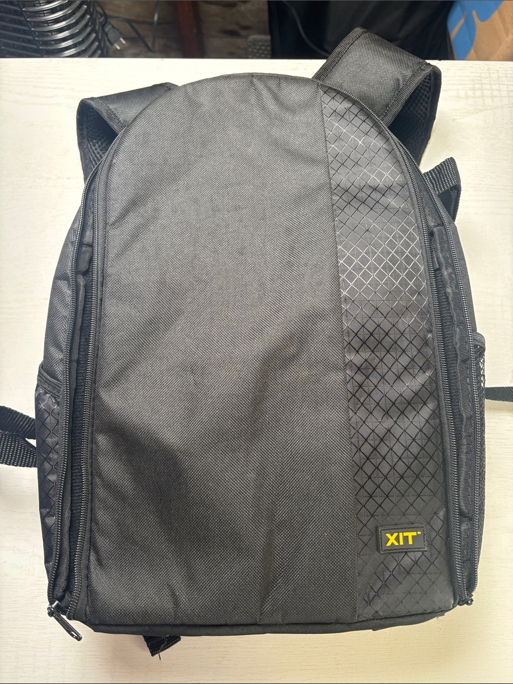 Xit jeans Men's camera Backpack with Yellow Logo Accent